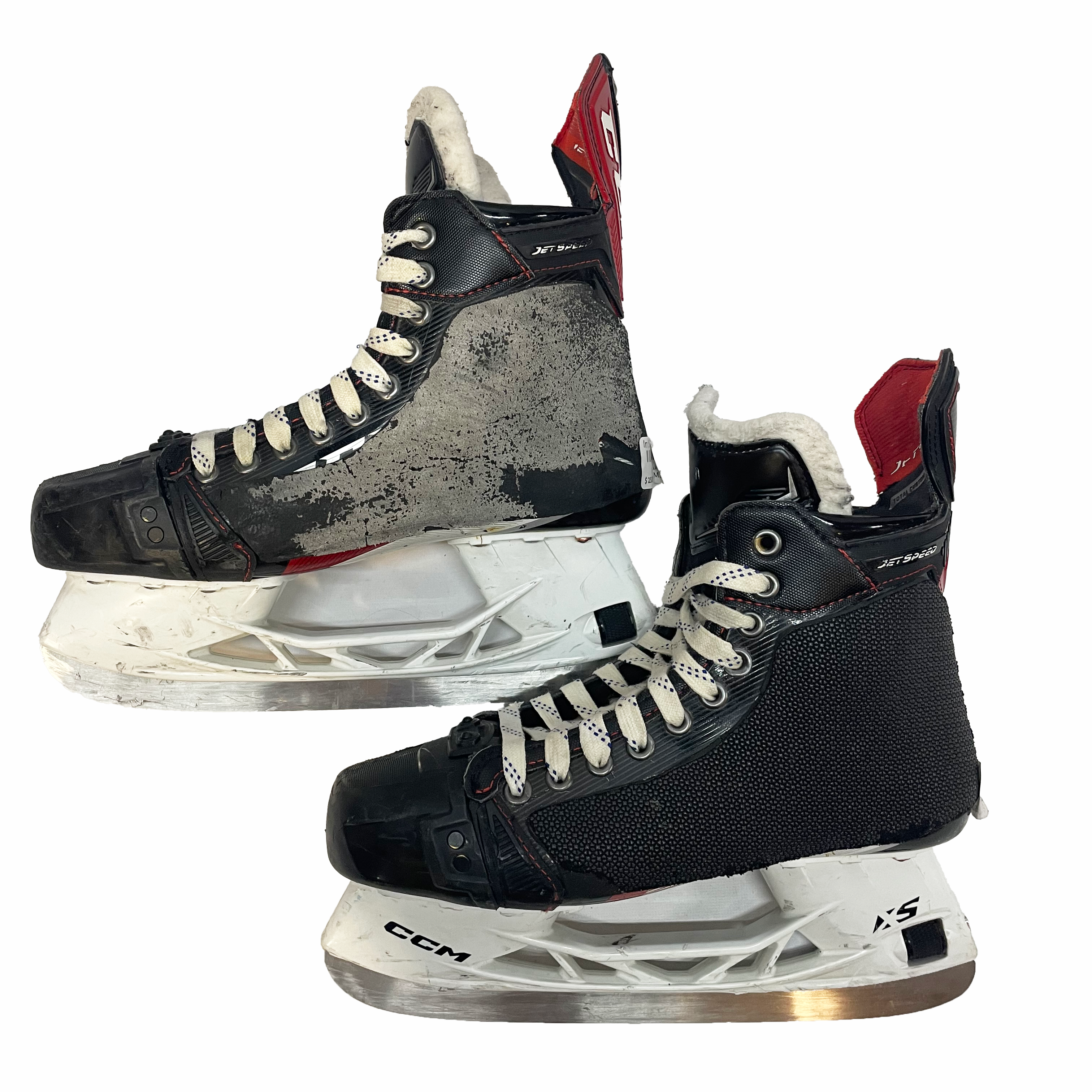 CCM Jetspeed FT4 Pro – Patins de hockey d'occasion Pro Stock avec bloqueurs de tir – Taille 8R